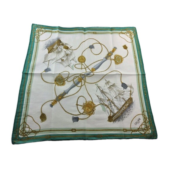 Celine Paris Handkerchief Neckerchief Bandana Scarf - Picture 1 of 4